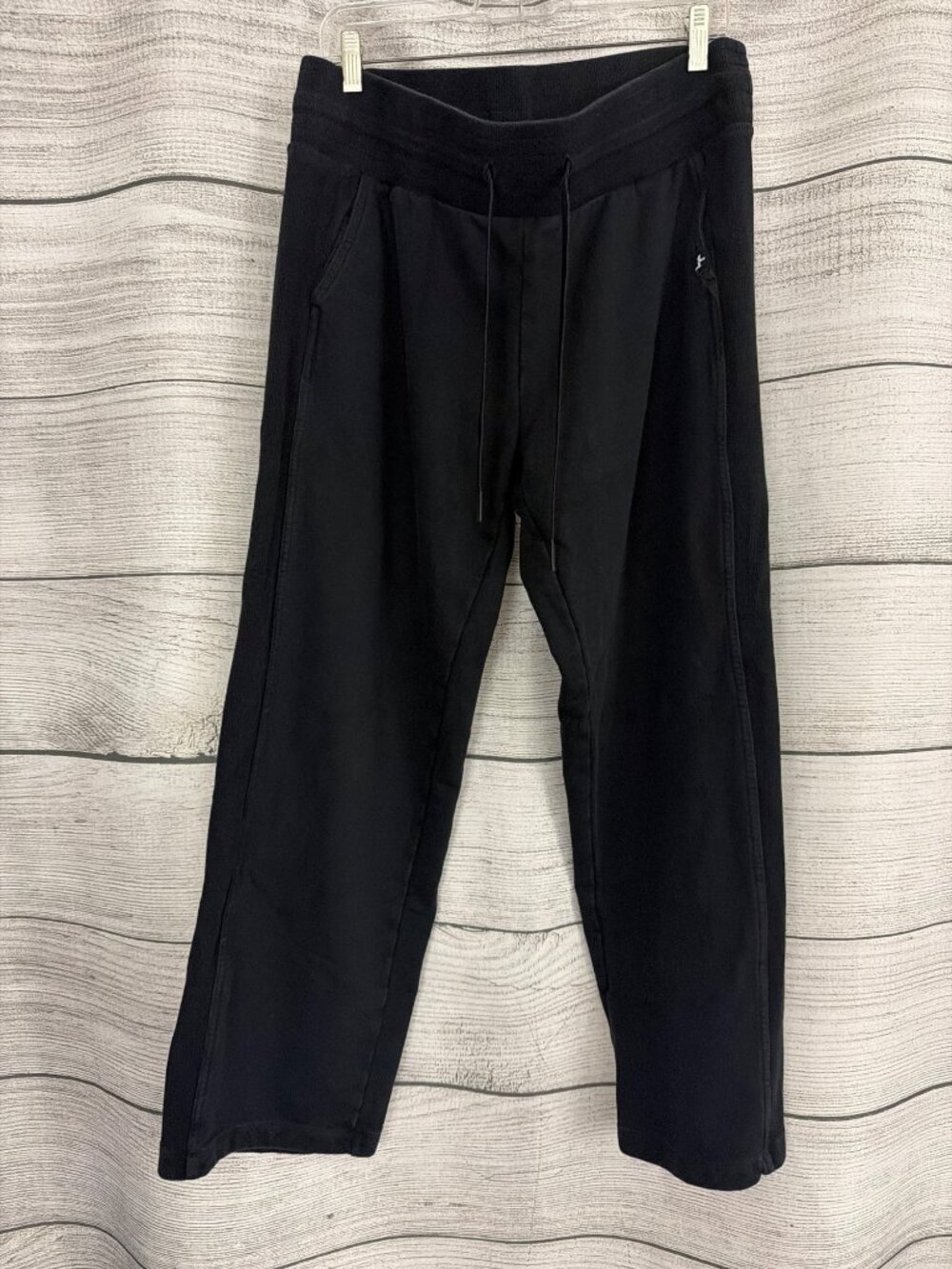 JoyLab Black Drawstring Wide-Leg Pants Size L